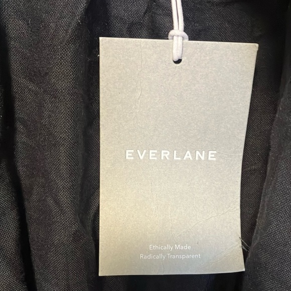 NWT Everlane Uniform 100% Cotton Men's Black Button Down Shirt MT - Picture 3 of 6